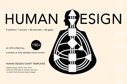 Human Design Vector + CANVA Bundle
