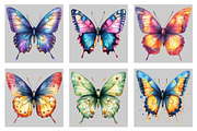 Whimsical Butterfly Clipart, an Illustration by Black Bird Studio (Thumbnail 3 of 5)