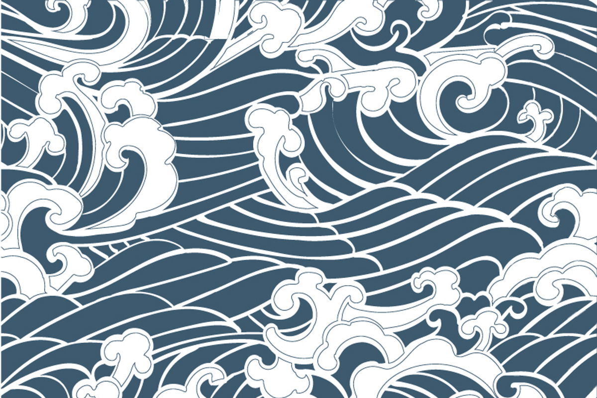 8 Pattern Seamless Asian style set, a Pattern Graphic by skyclick (Photo 2 of 9)
