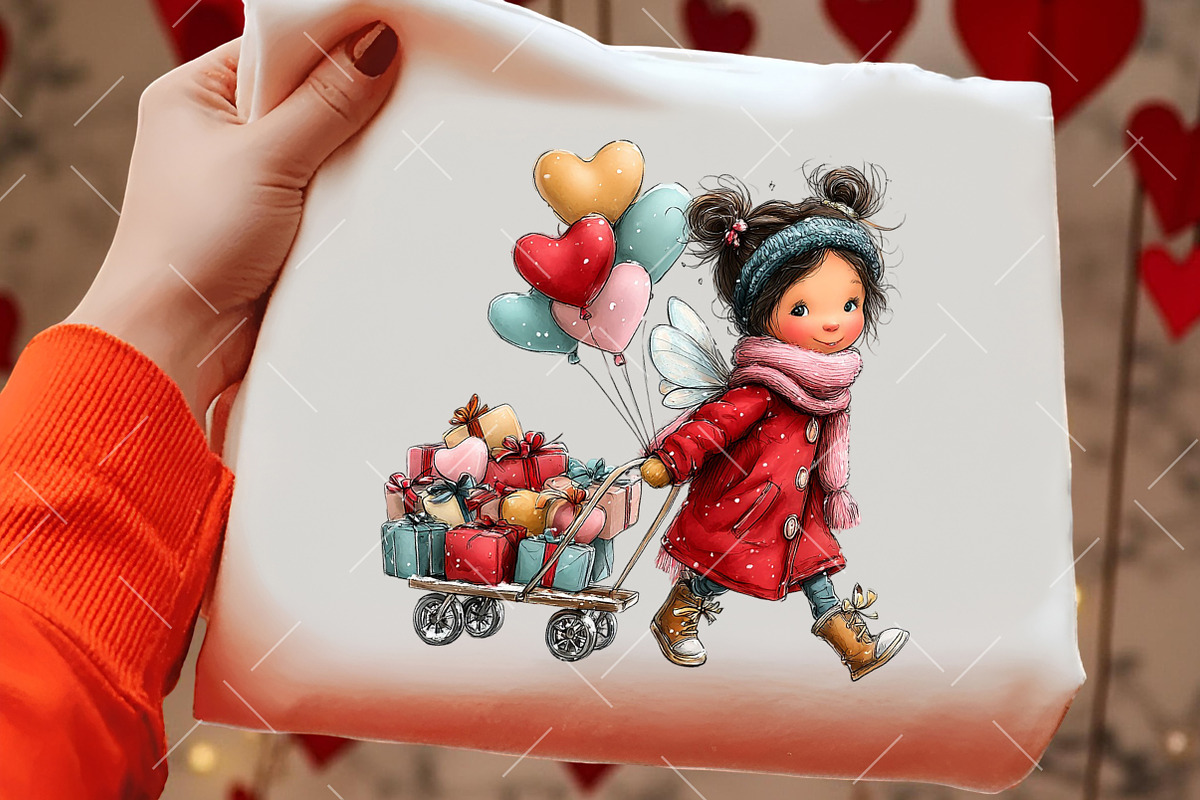 Whimsical Valentine Fairy Clipart, an Illustration by OK Design (Photo 5 of 6)