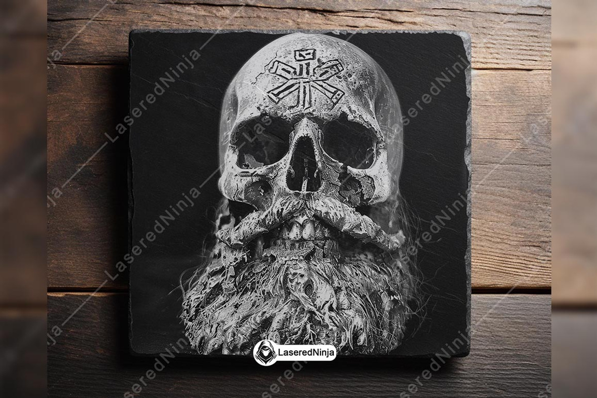 Old Viking Skull Beard Moustache, a Background Graphic by LaseredNinja (Photo 4 of 7)