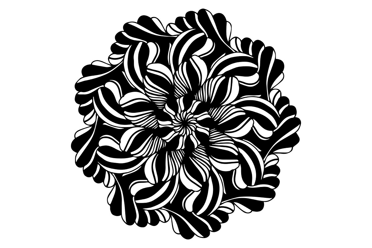 100 Mandalas Vector Set, an Outline Icon by Noree (Photo 2 of 3)