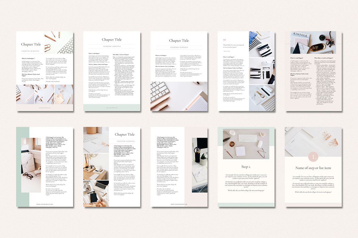 Canva Lead Magnet & E-book Templates, a Marketing Template by Amado Brand Design Studio (Photo 8 of 12)