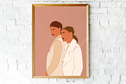 Boho Girl Abstract Portrait Clipart, a Decorative Illustration by Imaginary Party (Thumbnail 9 of 9)