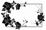 Black Flower Border Bundle, an Illustration by hafijul (Thumbnail 7 of 9)