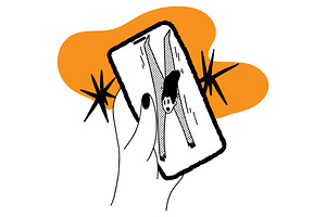 Doomscrolling Concept Illustration