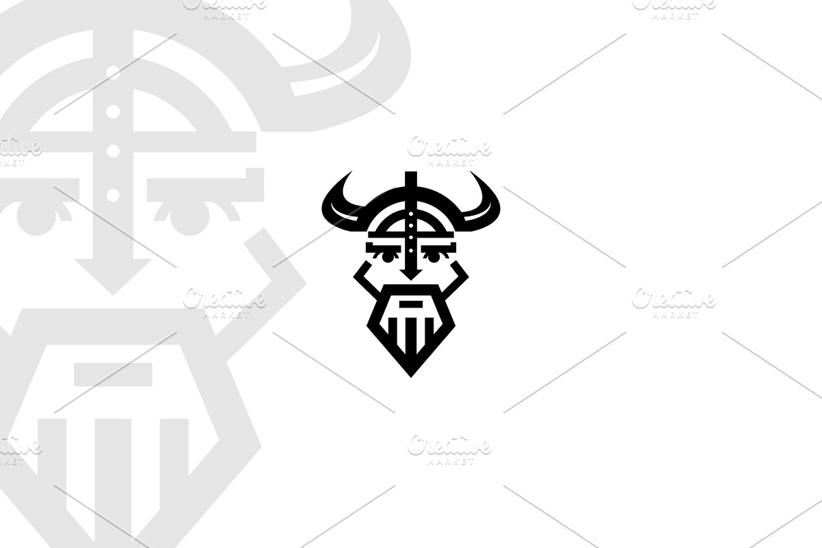 Viking logo design template, an Object Graphic by nicemorning (Photo 3 of 3)