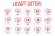 Heart Retro| Symbols Fonts, a Symbol Font by Sirinart (Thumbnail 2 of 6)