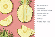 Tender pineapple - pattern, a Pattern Graphic by Yummy (Thumbnail 2 of 7)