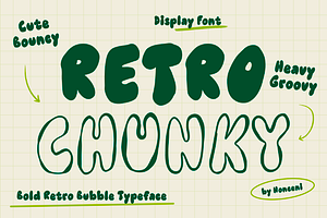 Retro Chunky Bold Bubble Font
