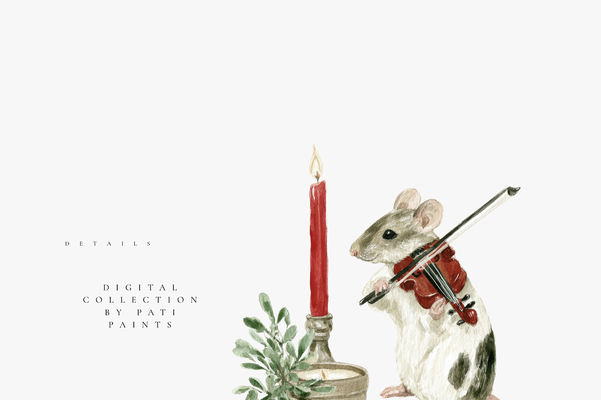 Christmas Carol Clipart Set, a Decorative Illustration by Pati Paints (Photo 3 of 6)