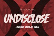 UNDISCLOSE - Horror Display Font, a Font by Gassstype (Thumbnail 1 of 8)