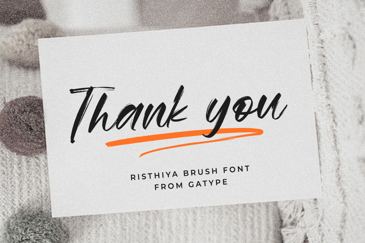 Risthiya Brush, a Handwritten Font by Gatype (Photo 6 of 6)