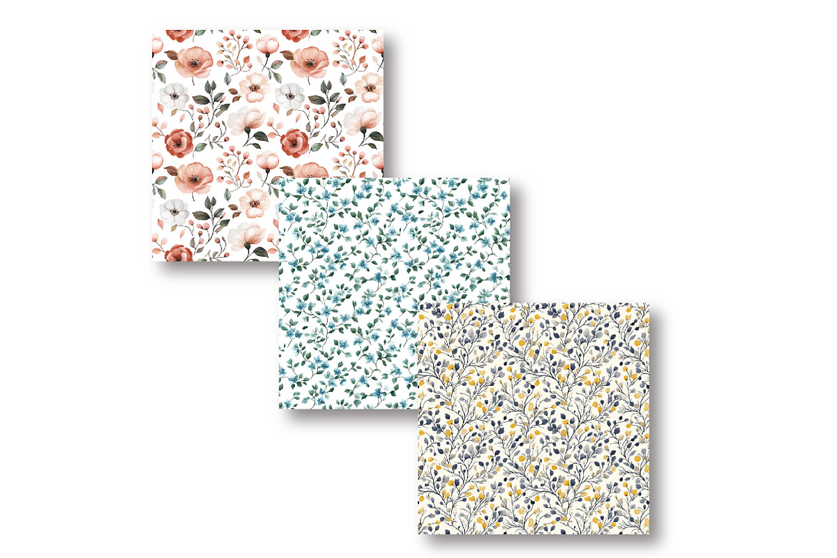 Cottagecore Floral Seamless Pattern, an Illustration by SinaCreation (Photo 5 of 5)