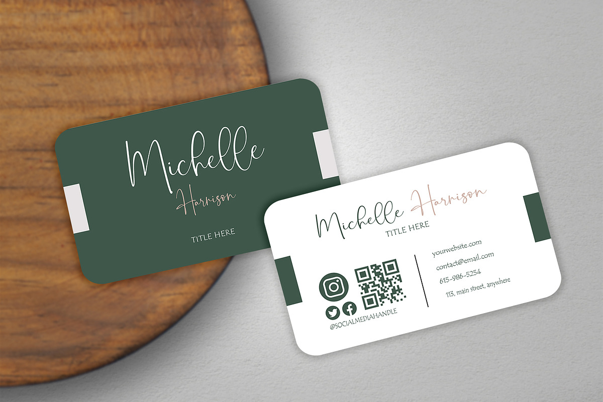 Business Card Template QR Code, a Business Card Template by FakhiiDesigns (Photo 4 of 6)