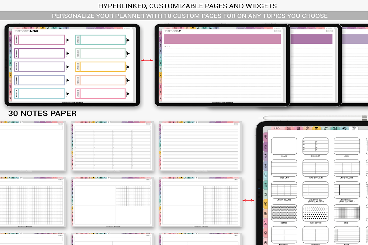 Minimalist Digital Planner iPad Andr, a Templates & Theme by Plamarplanners (Photo 9 of 11)