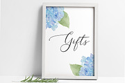 Blue Hydrangea Watercolor florals, an Illustration by DailyMiracleDigitals,LLC (Thumbnail 4 of 11)