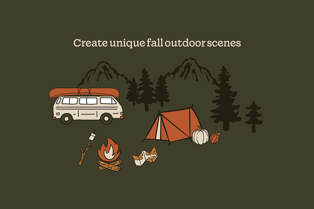 Fall Outdoor Illustrations, a Seasonal Illustration by Nixon Design (Photo 5 of 6)