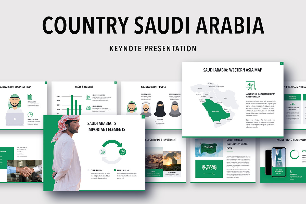 Country Saudi Arabia Keynote, a Presentation Template by Jumsoft (Photo 1 of 21)
