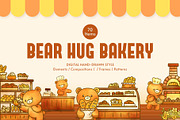 Bear Hug Bakery – Digital Hand-Drawn, an Animal Illustration by CreativeValuation (Thumbnail 1 of 10)