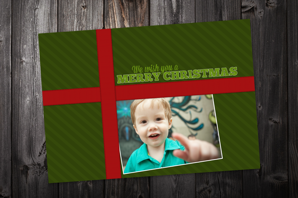 Ribbon: 5x7 Xmas Card Template, a Card Template by Saunter Studios (Photo 3 of 3)
