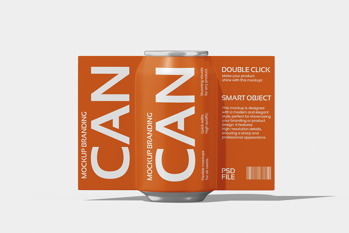 Metallic Can Mockup, a Cups & Container Mockup by Unerispace (Photo 3 of 4)