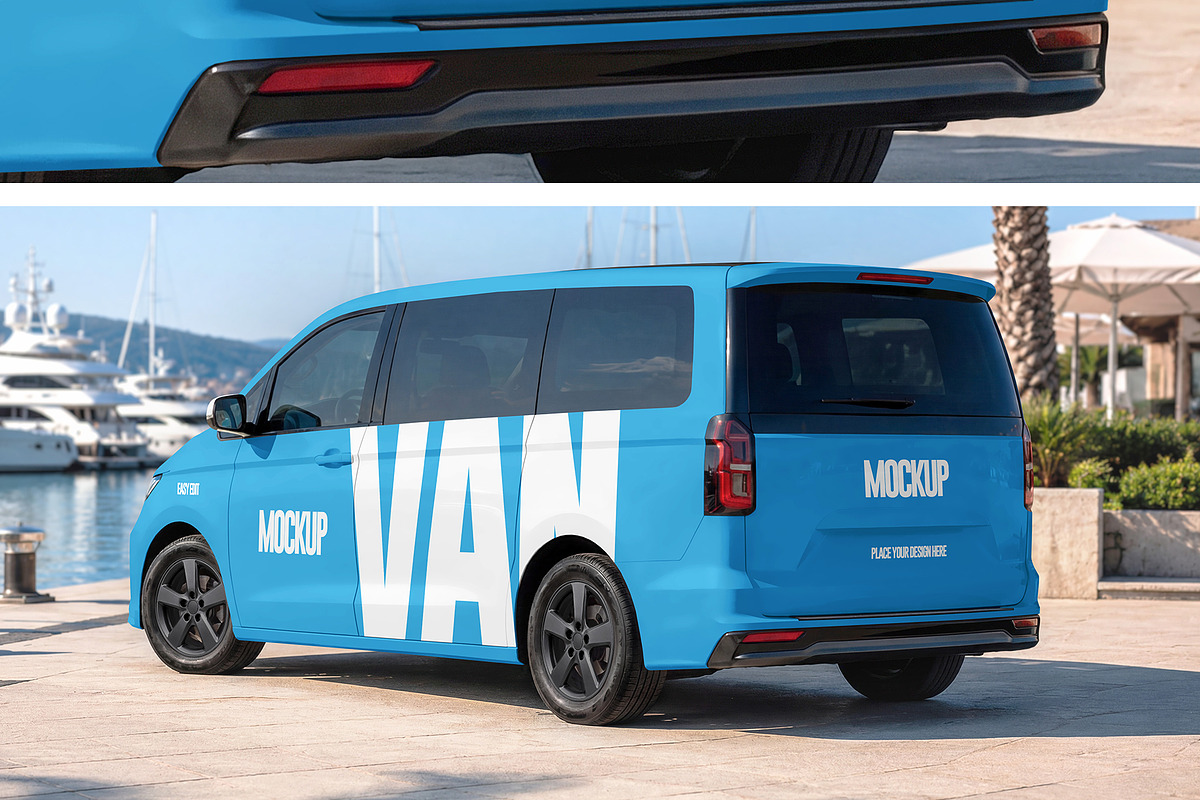 Van Mockup Set, an Advertising Mockup by Country4k (Photo 4 of 5)