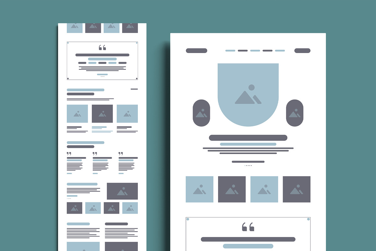 Wireframe Landing Layout, a Wireframe Template by MightyDesign (Photo 2 of 6)