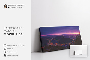 Landscape Canvas Ratio 2x1 Mockup 02