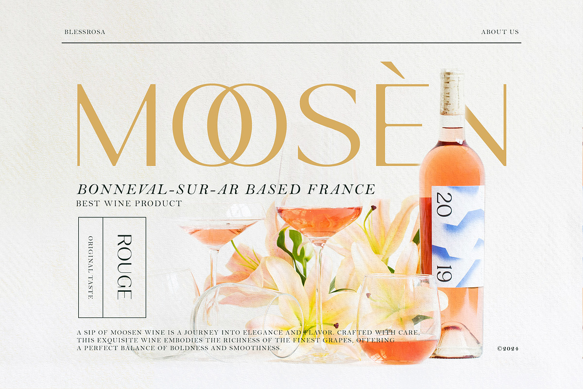 Blessrosa - Elegant Luxury Sans Font, a Sans Serif Font by Typia Nesia (Photo 6 of 14)