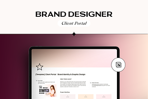 Notion Client Portal For Designer, a Stationery Template by TheCoastlineStudio