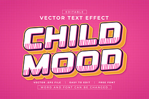 Child Mood Text Effect Style | EPS, a Layer Style Add-On by padilah_a