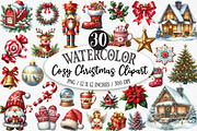 Cozy Christmas Clipart, an Illustration by Designking (Thumbnail 1 of 5)