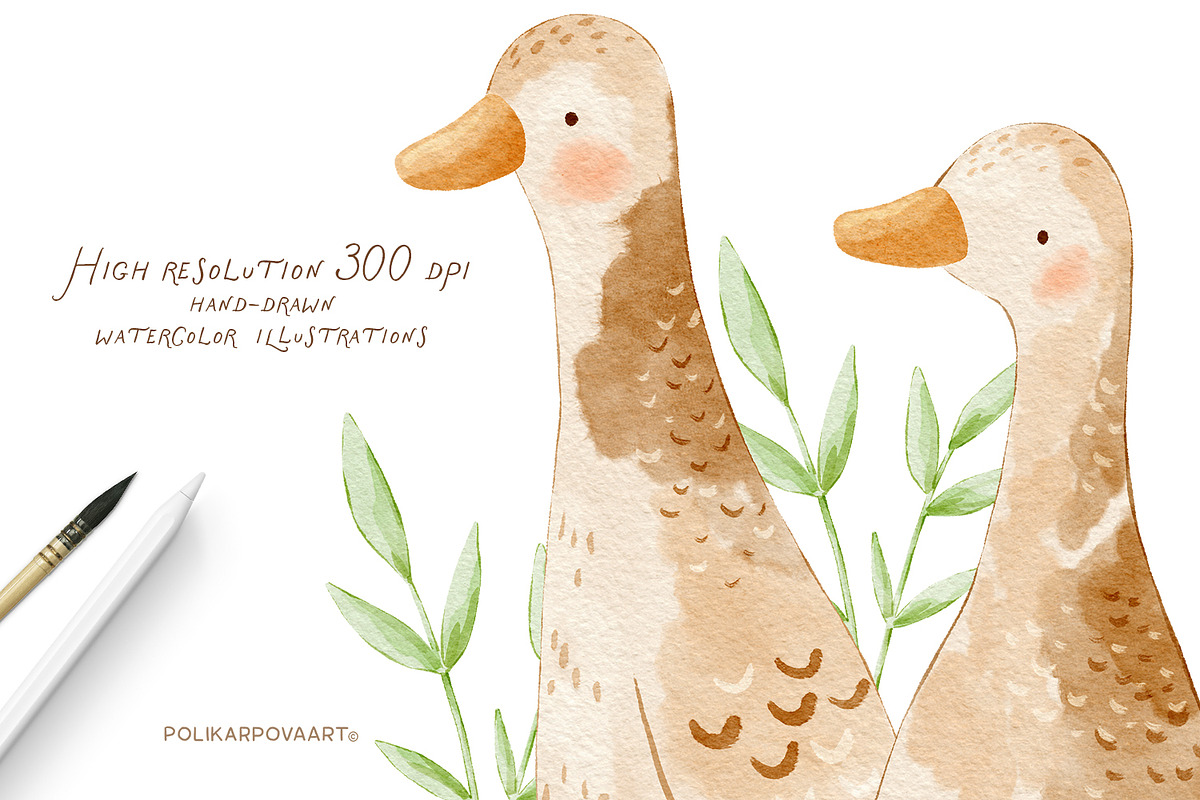 Summer in the countryside clipart, a Decorative Illustration by polikarpovaart (Photo 2 of 19)