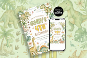Dinosaur Birthday Invitation, an Invitation Template by M9 Design (Thumbnail 2 of 4)