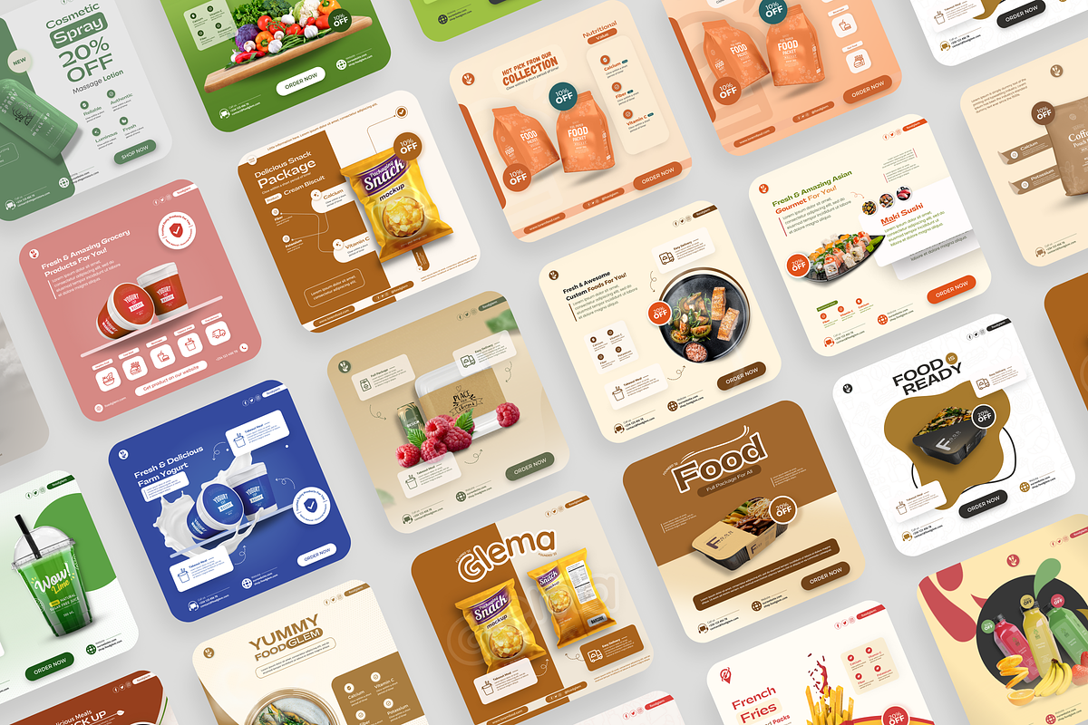 Foods, Groceries, Canva Templates, a Social Media Template by Exceptionalways (Photo 7 of 10)