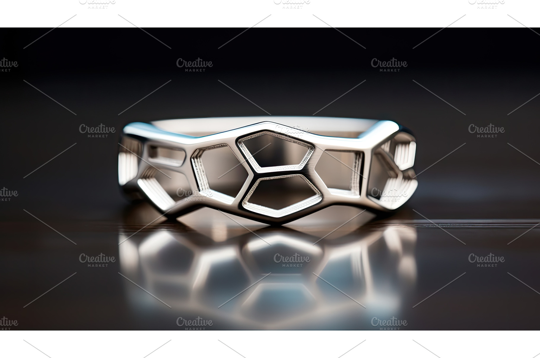 close silver hexagon ai generated, a Background Photo by pikepicture