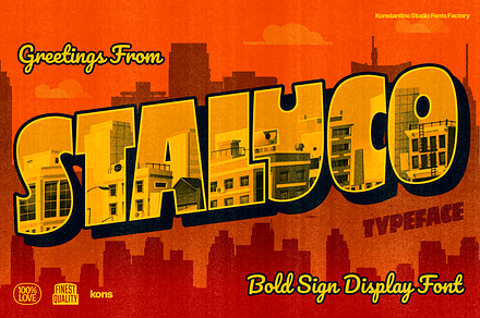 Staluco - Bold Sign Display Fonts, a Sans Serif Font by Konstantine Studio