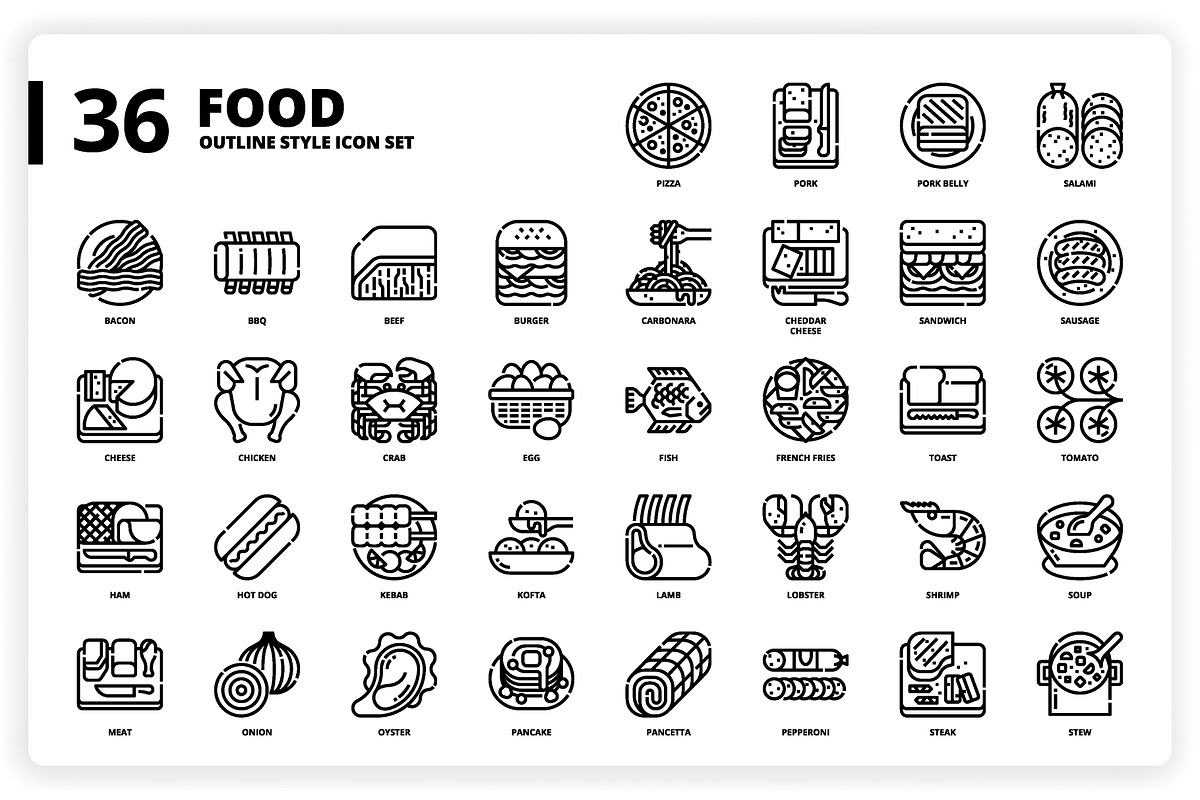 3,600 Icons x3 Styles, an Outline Icon by monkik (Photo 140 of 299)