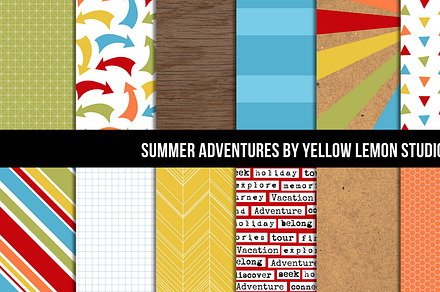 Summer Adventures Digital Paper