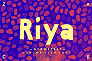 Riya – Geometric Handwritten Font, a Sans Serif Font by Studio ZACK (Thumbnail 1 of 12)