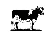 Farm Cow Silhouette Vector Bundle, an Illustration by Designs_River (Thumbnail 7 of 51)