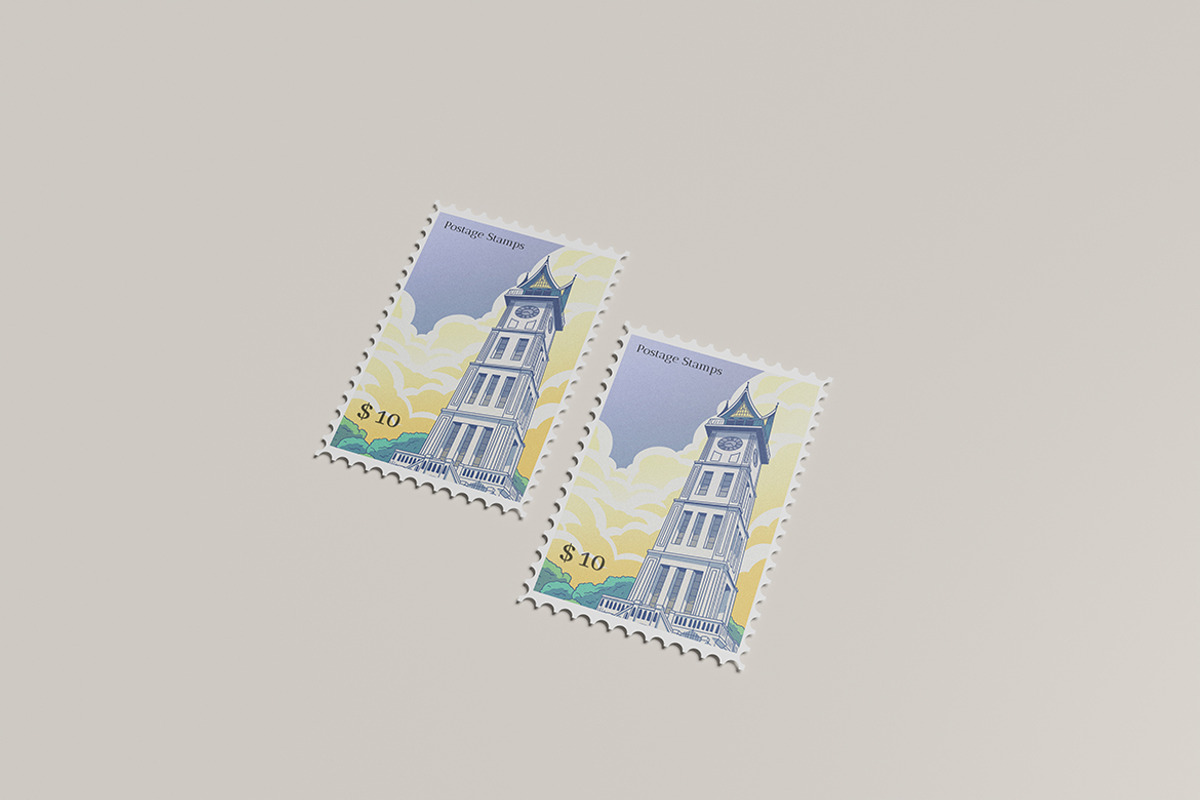 Postage Stamps mockup, a Print Template by simuradi (Photo 3 of 5)