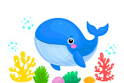 Cute Underwater World Cliparts Set, a Pattern Graphic by ChubbyBunny Art (Thumbnail 3 of 12)