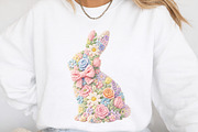 Faux Yarn Easter Bunny Png, an Illustration by Watercolor design (Thumbnail 2 of 6)