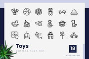 Toys Outline Icons, an Outline Icon by Zeer Graphic (Thumbnail 2 of 2)