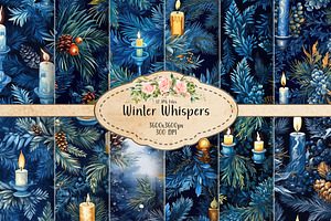 Winter Whisper Seamless Patterns