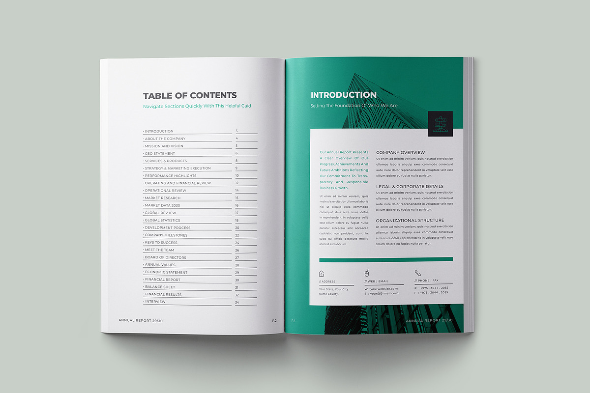 Corporate Annual Report Layout, a Brochure Template by Designsoul14 (Photo 6 of 15)