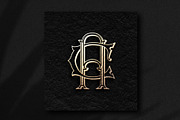 AC or CA Vintage Monogram Wedding, a Branding & Logo Template by Kaizla03 (Thumbnail 1 of 6)