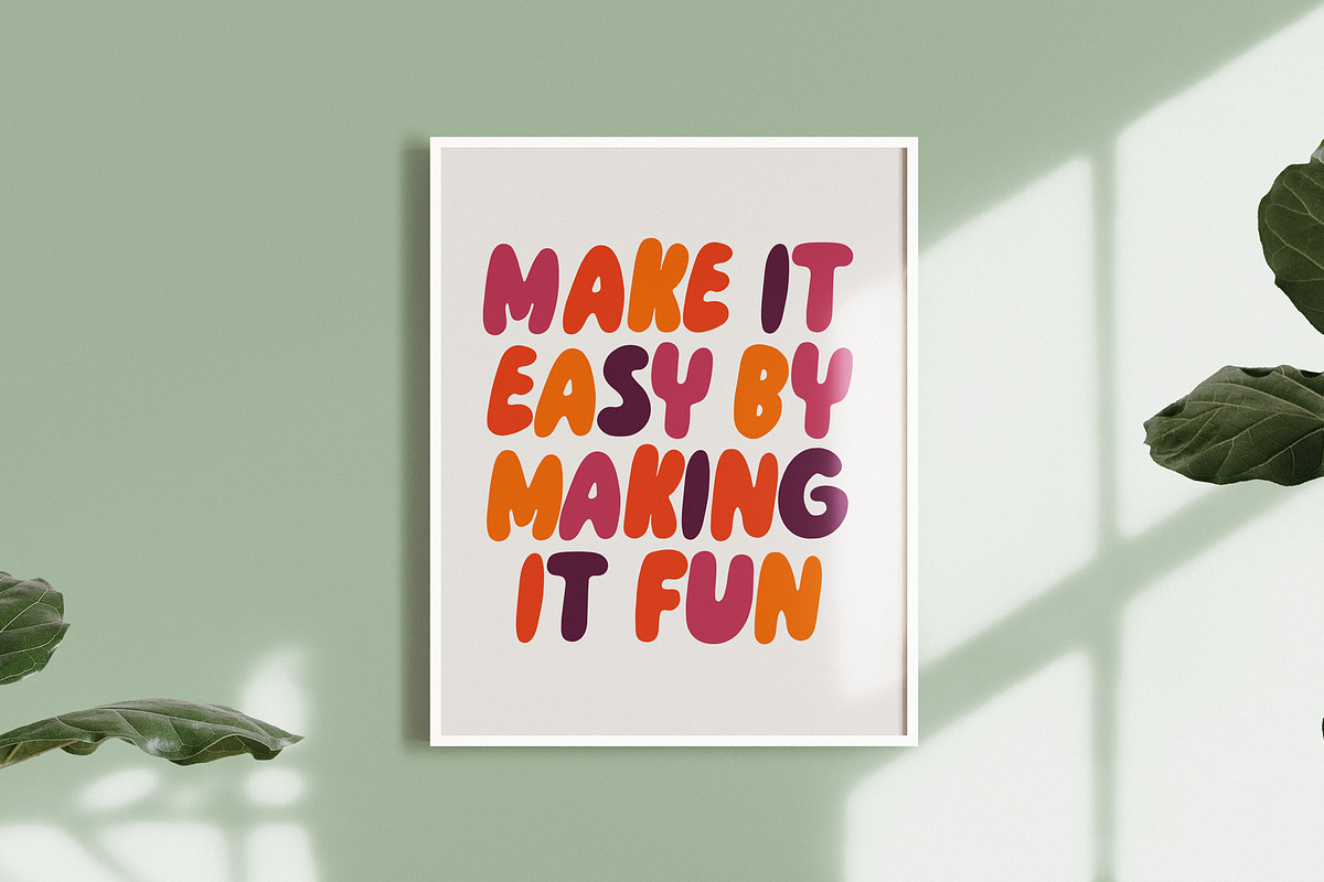 Bounce House • Bubble Letter font, a Sans Serif Font by Becky Simpson (Photo 2 of 16)